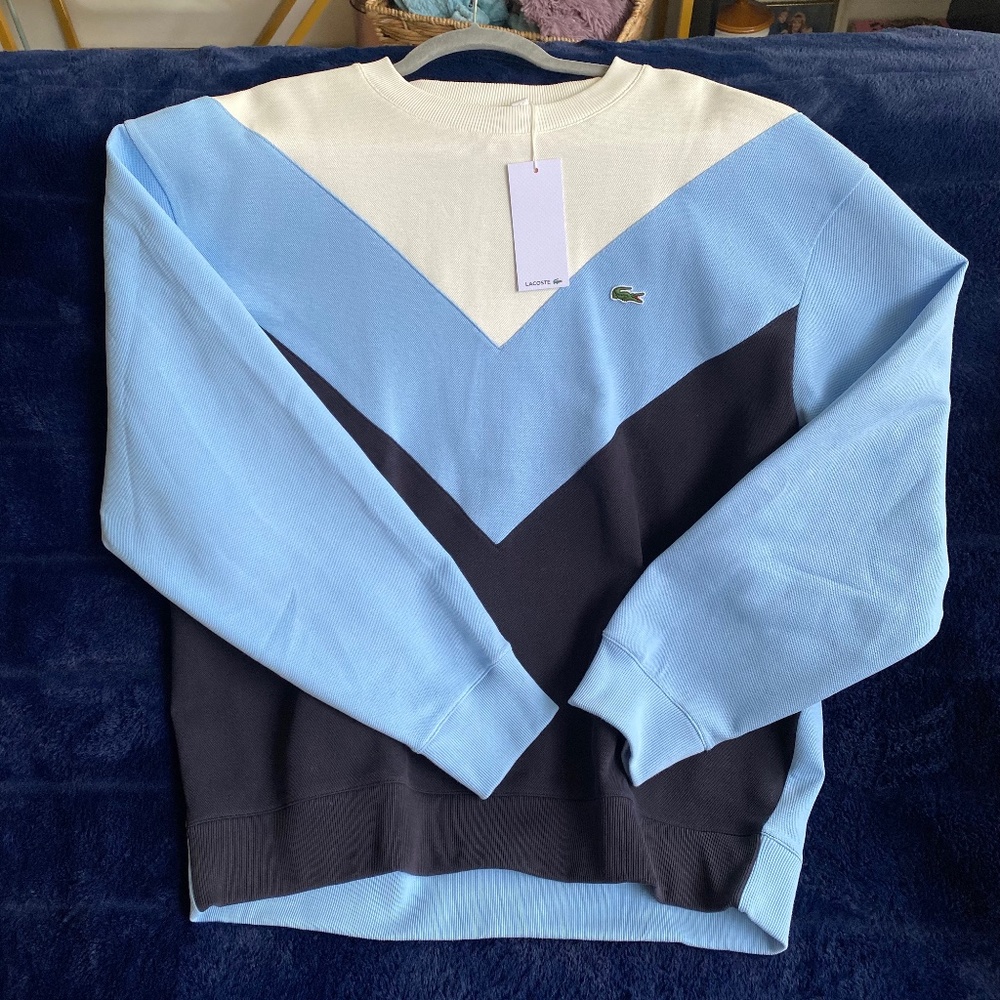 Lacoste Chevron Colorblock Crewneck Sweatshirt
